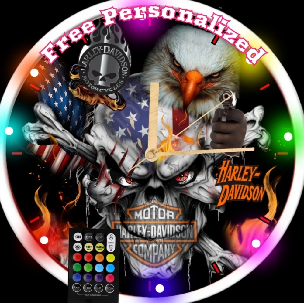 Harley Davidson RGB led clock